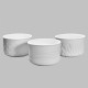 Ceramic Bisque Textured Planters (3 Designs) - Set